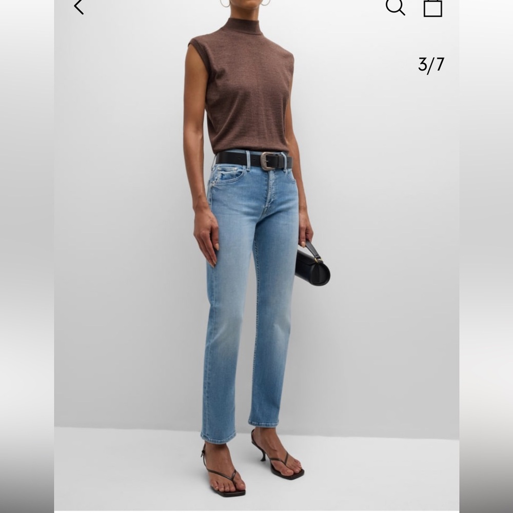 MOTHER LIL’ THE TOMCAT SKIMP JEANS ALL OVER THE MAP SIZE 26 - Picture 2 of 16
